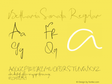 BethariaSonata Version 001.000 Font Sample