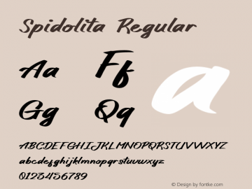 Spidolita  Font Sample