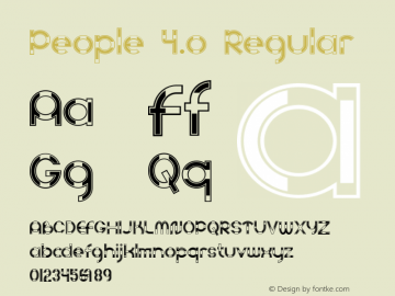 People 4.o Version 1.00;July 10, 2020;FontCreator 12.0.0.2525 64-bit Font Sample