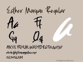 Esther Morgan Version 1.00;July 14, 2020;FontCreator 12.0.0.2545 64-bit图片样张