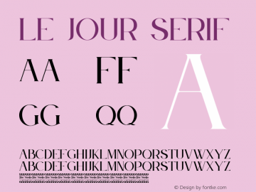 Le Jour Serif Version 1.00;September 1, 2020;FontCreator 12.0.0.2567 64-bit Font Sample