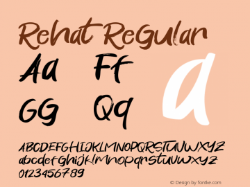 Rehat Version 1.000 Font Sample