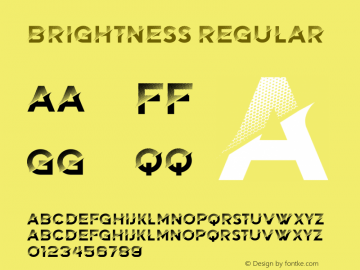 Brightness Regular Version 1.000 Font Sample