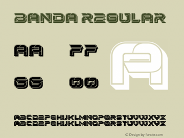 Banda Regular Version 1.000 Font Sample