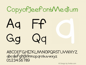 Copyofjeefont Version 001.000 Font Sample