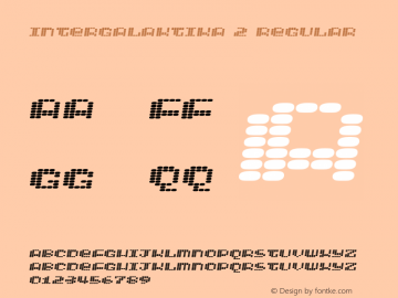 Intergalaktika 2 Regular 2 Font Sample