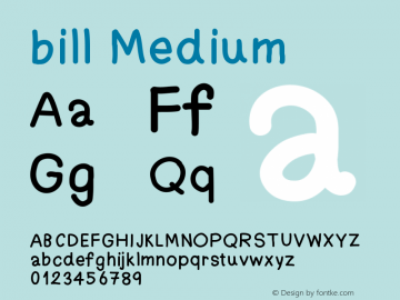 bill Version 001.000 Font Sample