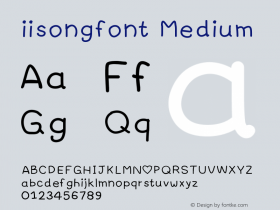 iisongfont Version 001.000图片样张