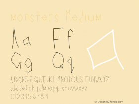 monsters Version 001.000 Font Sample