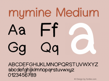 mymine Version 001.000 Font Sample