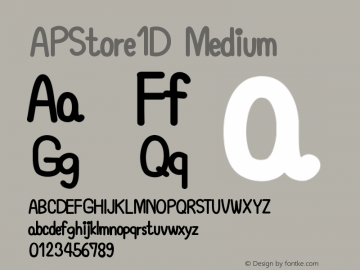 APStore1D Version 001.000 Font Sample