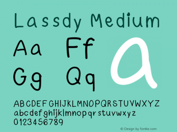 Lassdy Version 001.000 Font Sample