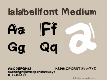 lalabellfont Version 001.000 Font Sample