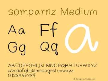 somparnz Version 001.000 Font Sample