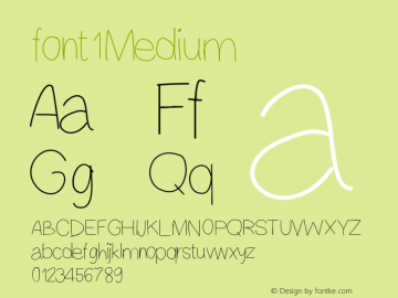 font1 Version 001.000 Font Sample