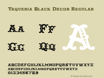 Taqueria Black Decor Regular Version 1.00 3/24/00图片样张