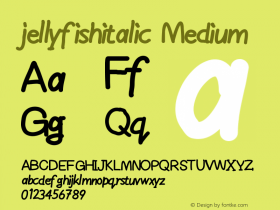 jellyfishitalic Version 001.000图片样张