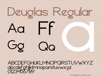 Deuglas Version 1.00;August 27, 2020;FontCreator 12.0.0.2560 64-bit Font Sample