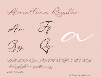 Amalluna Version 1.000 Font Sample