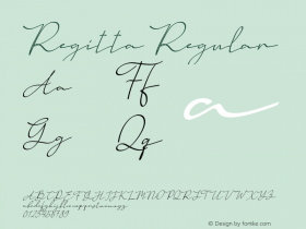 Regitta Version 1.000 Font Sample