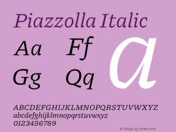 Piazzolla Italic Version 2.001图片样张