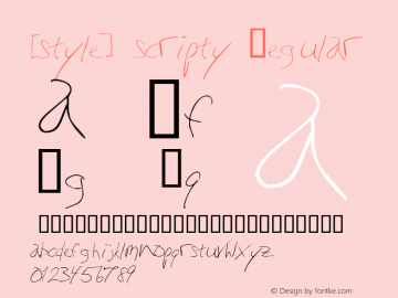 [style] scripty Regular Macromedia Fontographer 4.1 6/7/2001图片样张