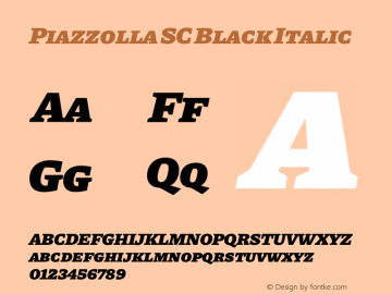 Piazzolla SC Black Italic Version 2.001图片样张