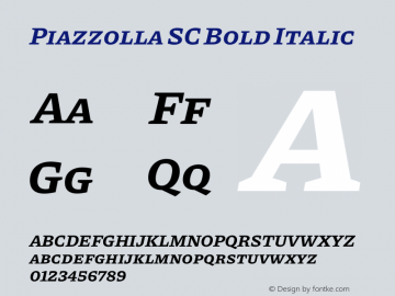 Piazzolla SC Bold Italic Version 2.001图片样张