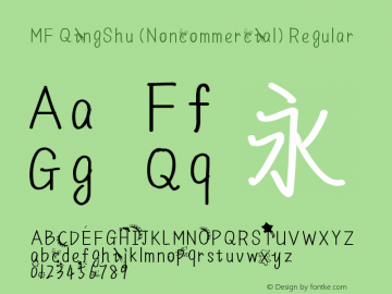 星星字体 Version 1.00 January 1, 2002, initial release Font Sample