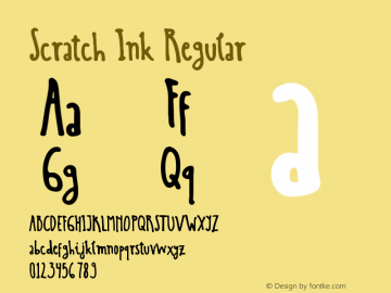 Scratch Ink Version 1.002;Fontself Maker 3.5.1图片样张