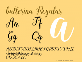 ballerina Version 1.000 Font Sample