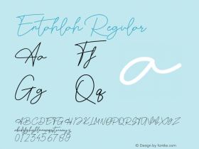 Entahlah Version 1.002;Fontself Maker 3.3.0 Font Sample