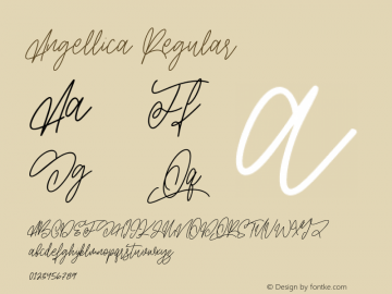 Angellica 1.000 Font Sample