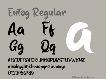 Entog Version 1.003;Fontself Maker 3.5.1 Font Sample
