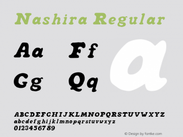 Nashira Regular Version 1.000图片样张