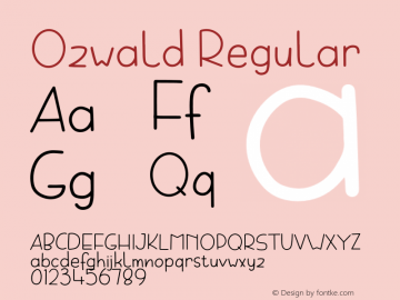 Ozwald Version 1.001;Fontself Maker 3.5.1 Font Sample