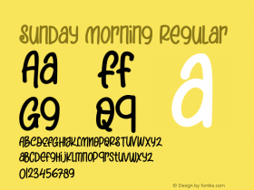 SundayMorning Version 1.000 Font Sample