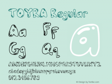 TOYRA Version 1.001;Fontself Maker 3.5.1 Font Sample
