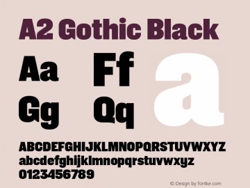 A2Gothic-Black Version 3.001 | wf-rip DC20190605图片样张
