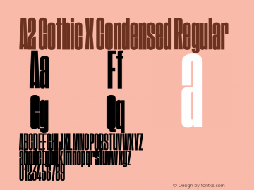 A2GothicXCondensed-Regular Version 3.001 | wf-rip DC20190605图片样张