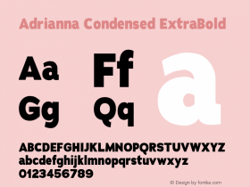 Adrianna Condensed ExtraBold Version 2.000图片样张