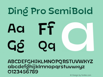 DingPro-SemiBold Version 1.000 | wf-rip DC20190530图片样张