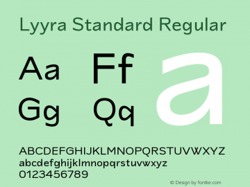 Lyyra Standard Regular Version 1.000 | w-rip DC20190605图片样张