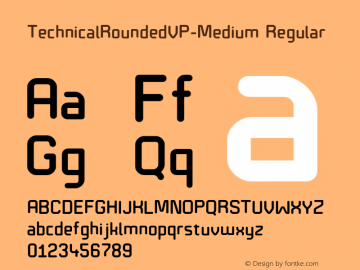 Technical Rounded VP W03 Medium Version 1.00 Font Sample