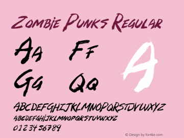 Zombie Punks Version 1.005;Fontself Maker 3.5.1图片样张