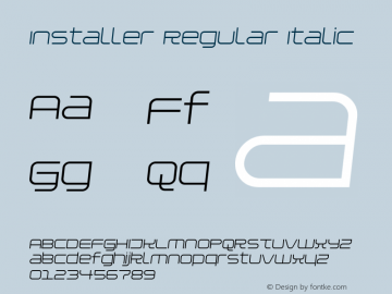 Installer Regular Italic .001图片样张