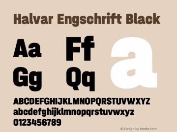 Halvar Engschrift Black Version 1.000图片样张