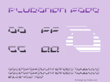 Pluranon Fade 1.000 Font Sample