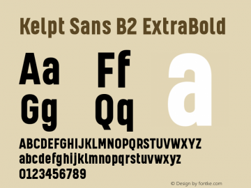 KelptSansB2-ExtraBold Version 1.000 | wf-rip DC20190605 Font Sample