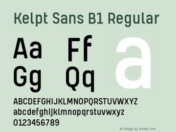 KelptSansB1-Regular Version 1.000 | wf-rip DC20190605 Font Sample